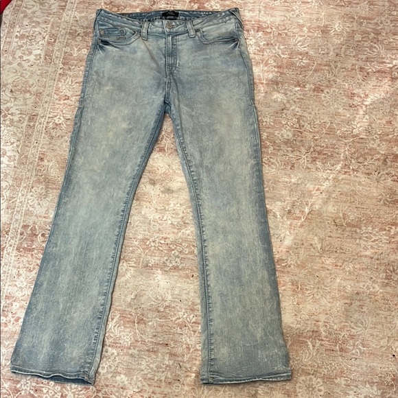 True Religion Light Blue Straight Leg Jeans - Picture 1 of 5